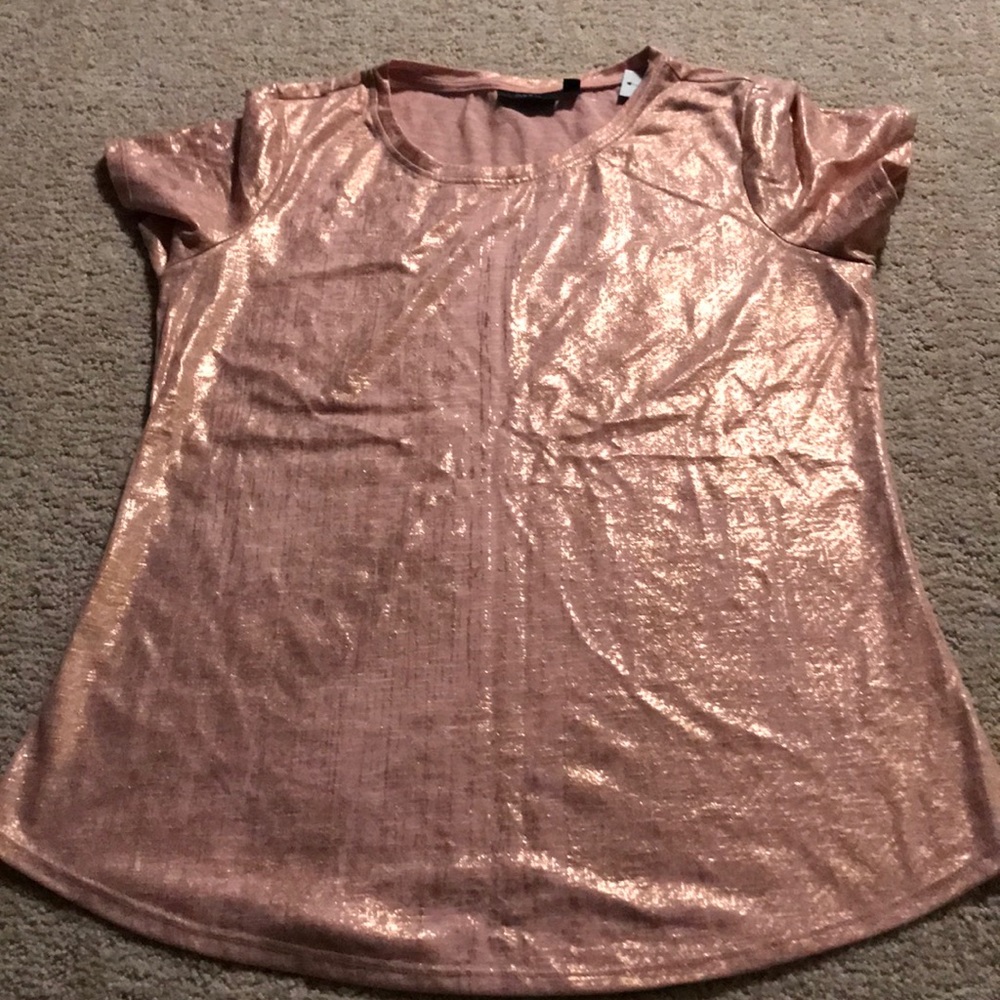Apt. 9 Pink/Shiny Gold T-shirt